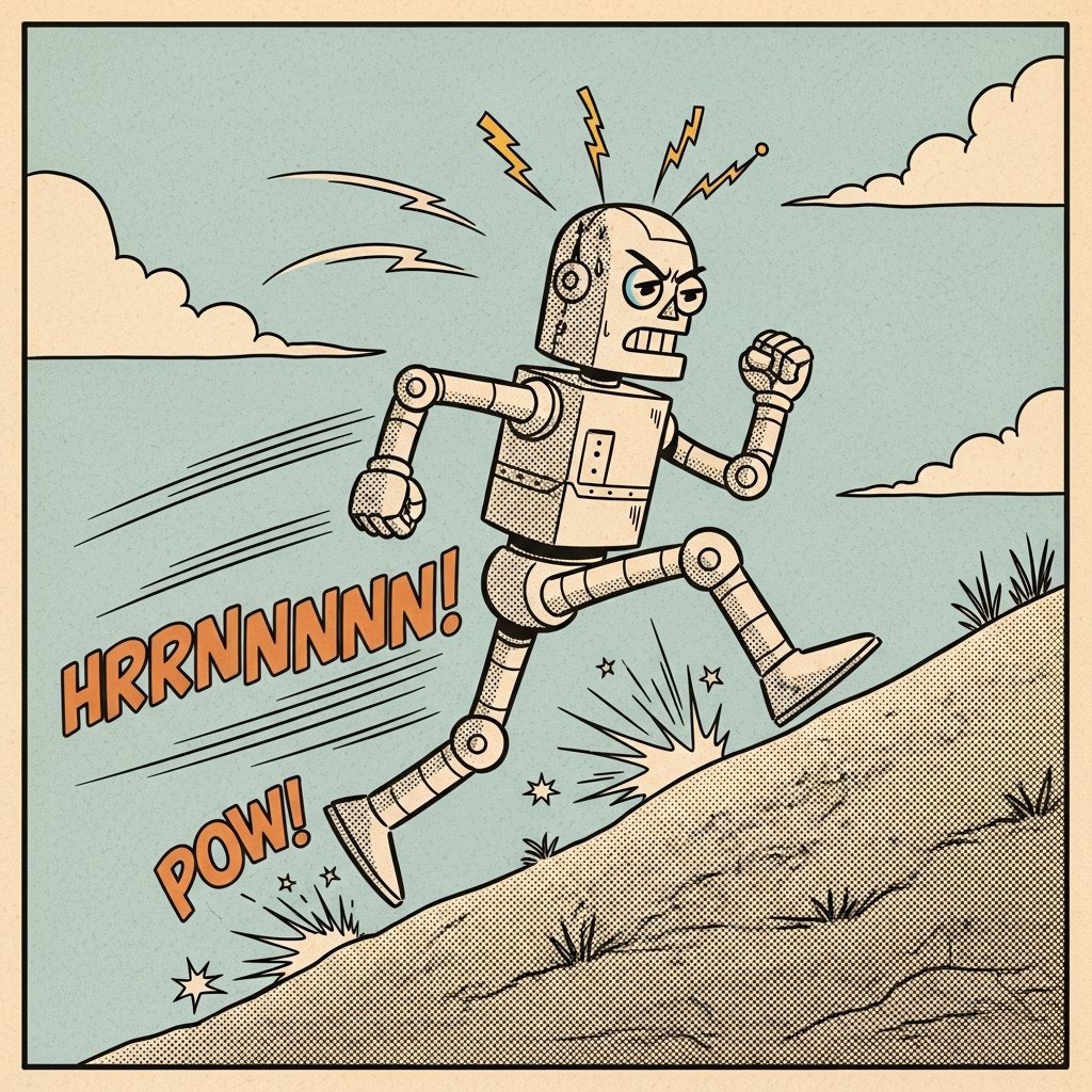 We keep sprinting uphill while the safety net lags miles behind