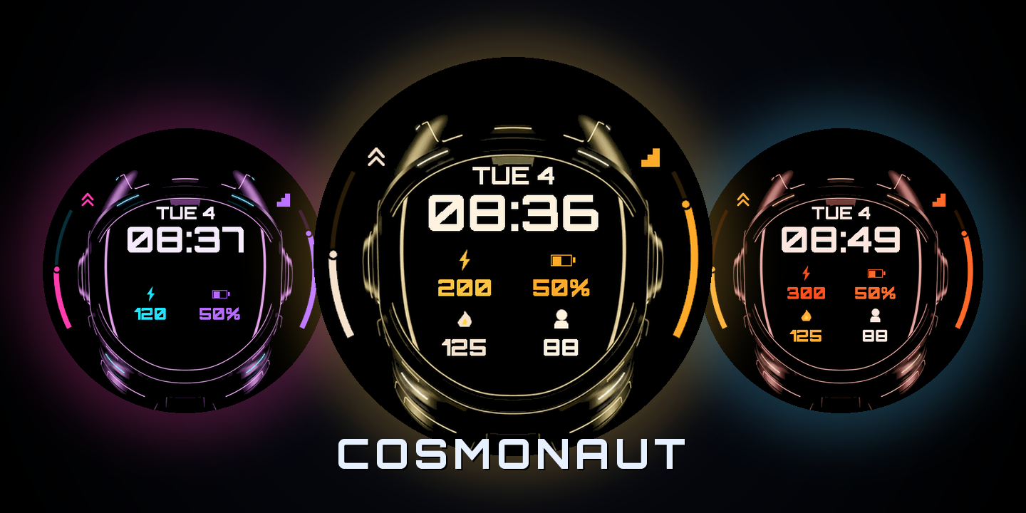 Cosmonaut, another watch face from the same small summer project